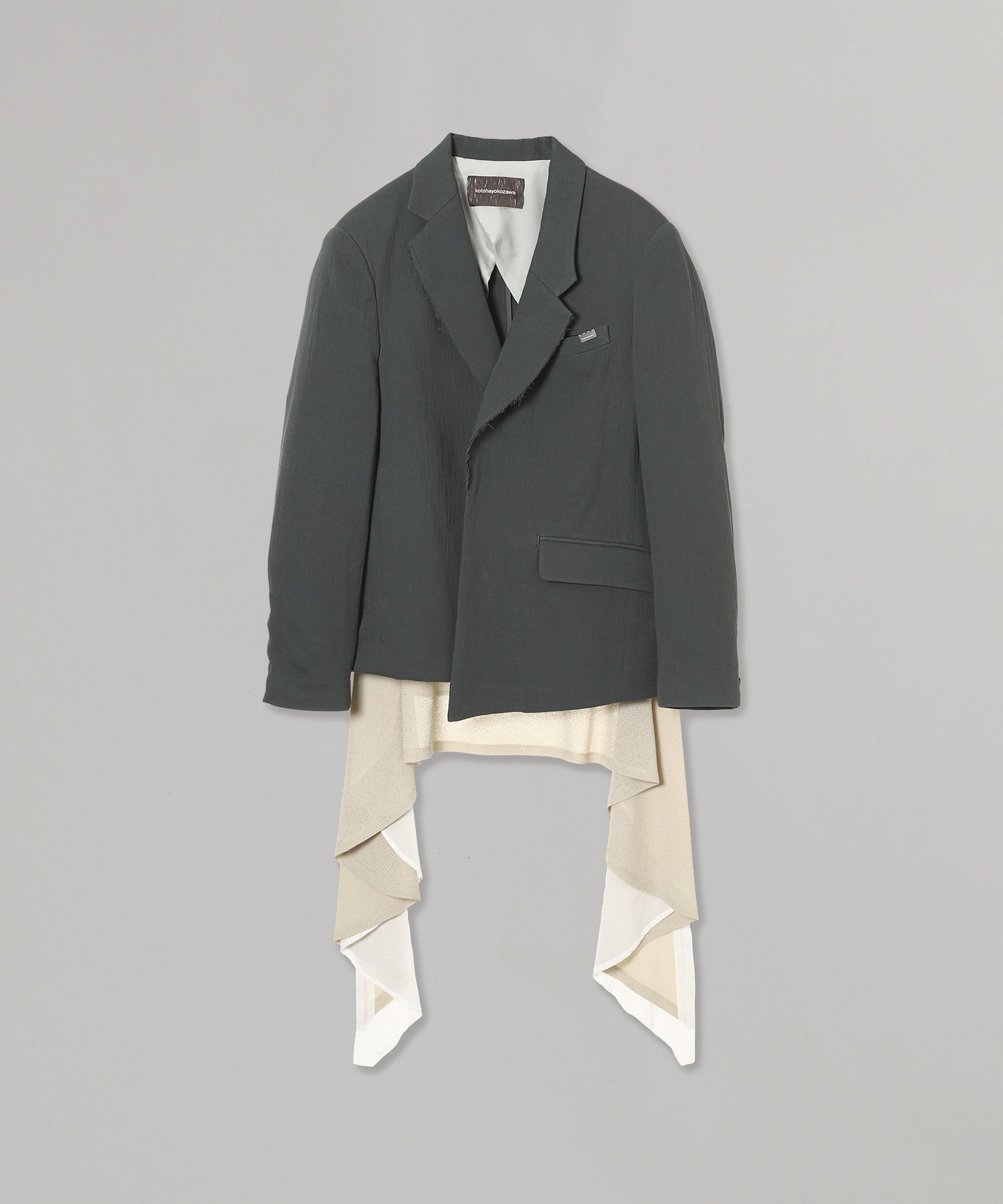 Layered-Tie Jacket
