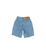 Slit Leg Denim Shorts-kotohayokozawa-Forget-me-nots Online Store