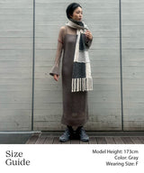 Knit Maxi Onepiece-Forget-me-nots-Forget-me-nots Online Store