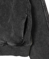 1710 Snow Washed Cropped Zip-Front Hoodie-LCDC TM-Forget-me-nots Online Store