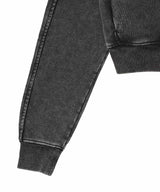 1710 Snow Washed Cropped Zip-Front Hoodie-LCDC TM-Forget-me-nots Online Store