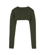 Zip -Front Cropped Bolero-LCDC TM-Forget-me-nots Online Store