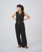 Linen 2Tuck Slacks-Forget-me-nots-Forget-me-nots Online Store