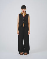 Linen 2Tuck Slacks-Forget-me-nots-Forget-me-nots Online Store
