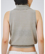 High Neck Sleeveless Knit-Forget-me-nots-Forget-me-nots Online Store