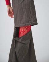 Detachable Pin Stripe Skirt-Forget-me-nots-Forget-me-nots Online Store