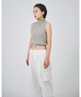 High Neck Sleeveless Knit-Forget-me-nots-Forget-me-nots Online Store