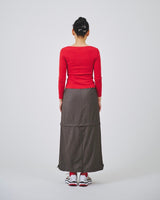 Detachable Pin Stripe Skirt-Forget-me-nots-Forget-me-nots Online Store