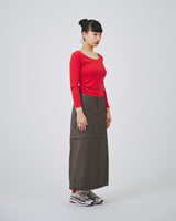 Detachable Pin Stripe Skirt-Forget-me-nots-Forget-me-nots Online Store
