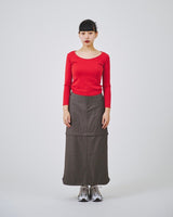 Detachable Pin Stripe Skirt-Forget-me-nots-Forget-me-nots Online Store