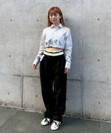 モデル身長:153cm / カラー:Black / サイズ:36