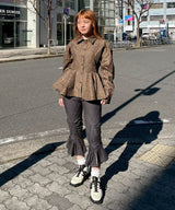 モデル身長:153cm / カラー:Brown / サイズ:36