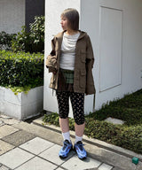 モデル身長:153cm / カラー:Olive / サイズ:F