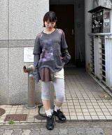 Mixed Stripe Sleeve Layered Top-Andersson Bell-Forget-me-nots Online Store