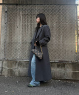 Long Meltone Coat-Forget-me-nots-Forget-me-nots Online Store