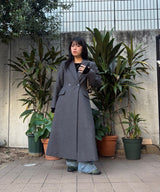 モデル身長:157cm / カラー:Charcoal Grey / サイズ:F