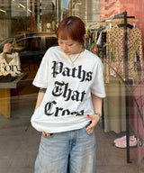 Print Tee With Damage-Forget-me-nots-Forget-me-nots Online Store