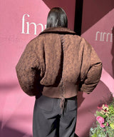 Floral Jacquard Bomber Jacket-FETICO-Forget-me-nots Online Store