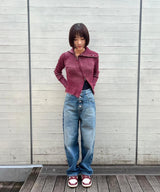 Blue Denim Trousers-MM6 Maison Margiela-Forget-me-nots Online Store