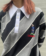 Topsy Turvy Rugby Polo-Charles Jeffrey Loverboy-Forget-me-nots Online Store