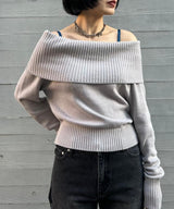 Off Shoulder Knit-Forget-me-nots-Forget-me-nots Online Store