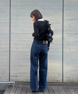 Layered Ripped Jeans-kotohayokozawa-Forget-me-nots Online Store