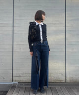 Layered Ripped Jeans-kotohayokozawa-Forget-me-nots Online Store