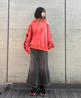 Tint Edge Denim Long Skirt-GANNI-Forget-me-nots Online Store