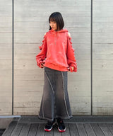 Tint Edge Denim Long Skirt-GANNI-Forget-me-nots Online Store