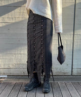 Panel Pencil Skirt-AVAVAV-Forget-me-nots Online Store