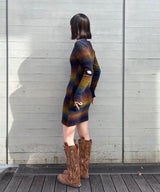 Boucle Space Dye Holey Knit Dress-Aries-Forget-me-nots Online Store