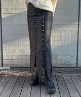 Panel Pencil Skirt-AVAVAV-Forget-me-nots Online Store