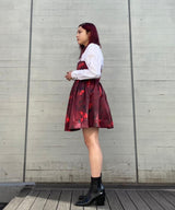 Printed Double Satin Strap Mini Dress-GANNI-Forget-me-nots Online Store