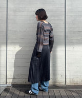 Mesh Print Pleats Skirt-TOGA PULLA-Forget-me-nots Online Store