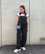 Fluffy Denim Strap Top-GANNI-Forget-me-nots Online Store