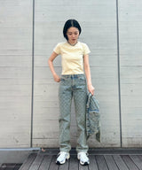 Moon Laser Denim Loose Jeans-Marine Serre-Forget-me-nots Online Store