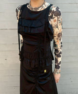 Printed Marl Mesh Long Sleeve Top-GANNI-Forget-me-nots Online Store