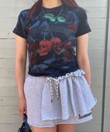 Sprayed Trash Cherries Ss Tee-Aries-Forget-me-nots Online Store