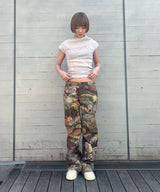 Pinstripe Printed Denim Trousers-CONSTANÇA ENTRUDO-Forget-me-nots Online Store