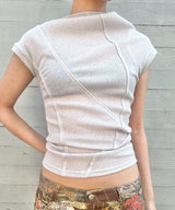 Curved-Seam Sleeveless Top-LCDC TM-Forget-me-nots Online Store