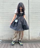 Printed Satin Pants-GANNI-Forget-me-nots Online Store