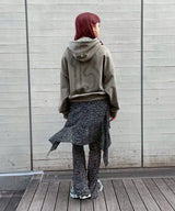 Printed Hoodie Brown-AVAVAV-Forget-me-nots Online Store