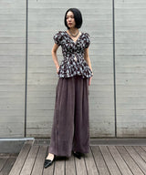 2 Tucks Wide Slacks-Forget-me-nots-Forget-me-nots Online Store