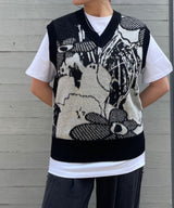 Arrangement V-Neck Knitted Vest-Perks And Mini-Forget-me-nots Online Store