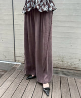 2 Tucks Wide Slacks-Forget-me-nots-Forget-me-nots Online Store