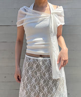 Scarf-Detail Halter-Neck Top-LCDC TM-Forget-me-nots Online Store