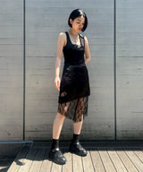 Double Buckle Satin Dress-courrèges-Forget-me-nots Online Store