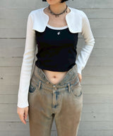 Ac Knit Cropped Cardigan-courrèges-Forget-me-nots Online Store