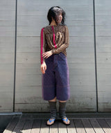 Moon Laser Denim Bermudas-Marine Serre-Forget-me-nots Online Store