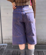 Moon Laser Denim Bermudas-Marine Serre-Forget-me-nots Online Store